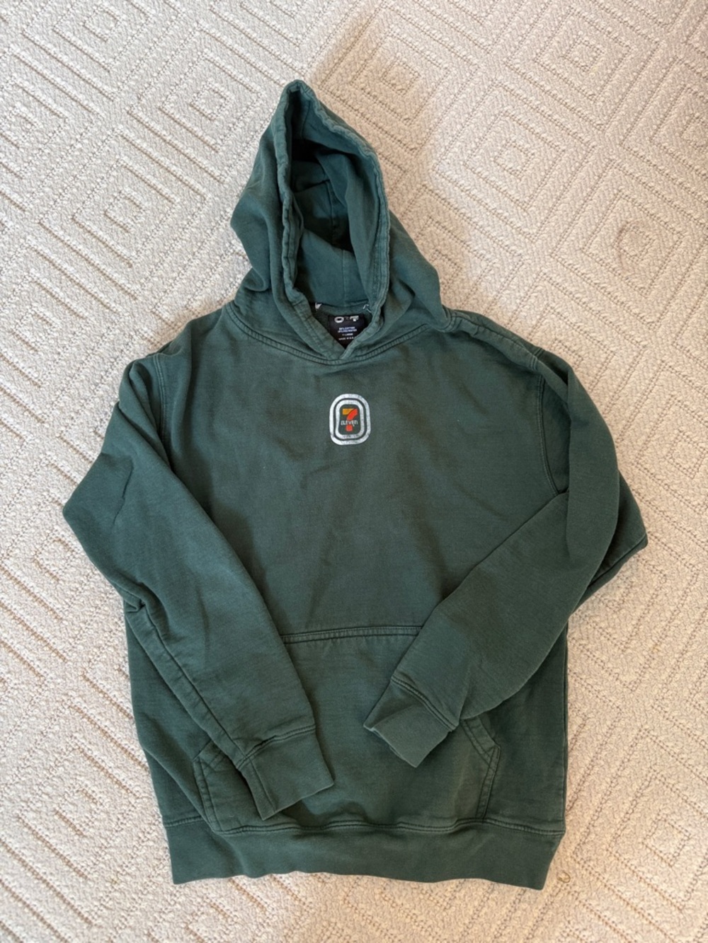 Overtime Kids Forest Green Hoodie Sweatshirt - 7-Eleven Collab